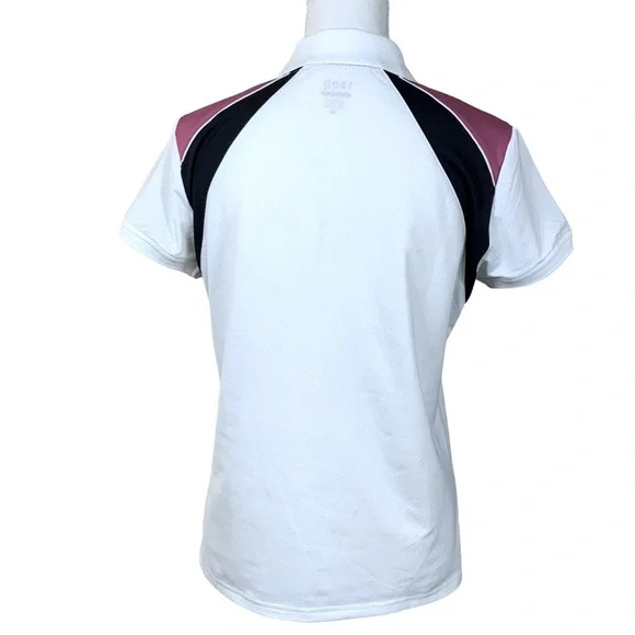 Izod XFG Golf Polo Women’s Athletic Tennis Top Cool FX White Pink Black Medium - Picture 6 of 16